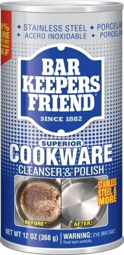 Bar Keepers Friend Superior Cookware Cleanser & Polish 340g (12 oz) | Cleans Tough Grease, Rust, and Stains thumbnail 1