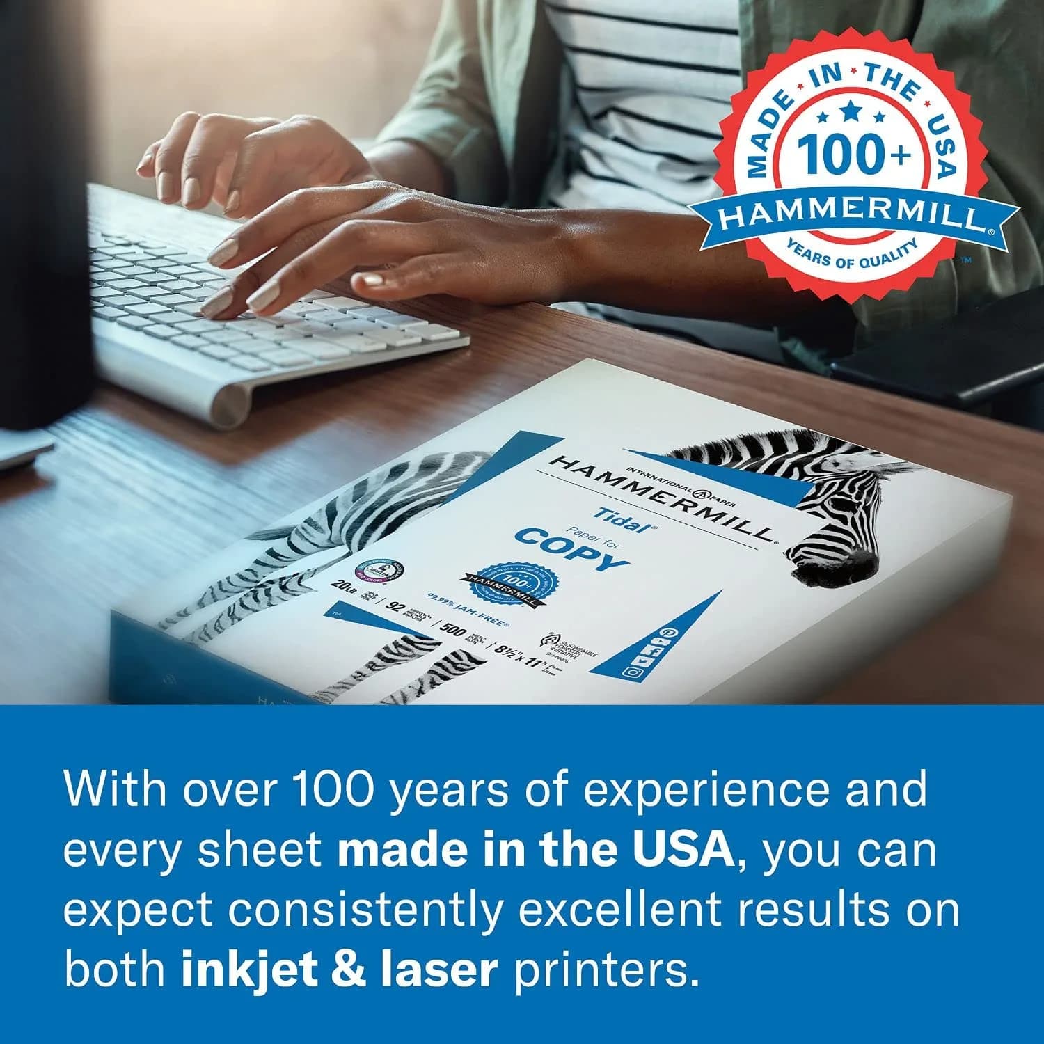 Hammermill Printer Paper, 20 Lb Copy Paper, 11 x 17-1 Ream (500 Sheets) | 92 Bright, Jam-Free - view 7