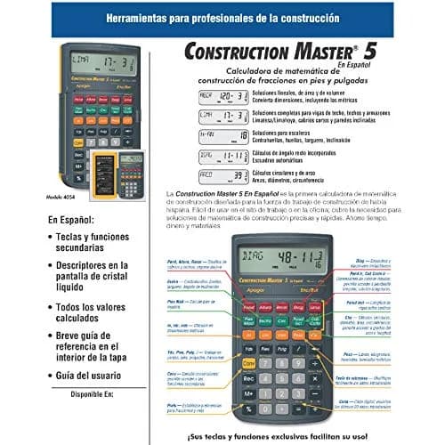 Calculated Industries Construction Master 5 en Espanol | Spanish Construction Calculator thumbnail 5