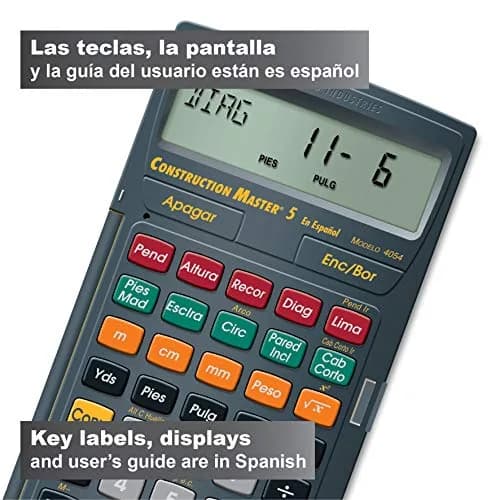 Calculated Industries Construction Master 5 en Espanol | Spanish Construction Calculator thumbnail 2
