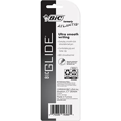 BIC Glide Blue Retractable Ballpoint Pens, Medium Point, 1.0mm, 2-Count | Smooth Ink Flow thumbnail 6