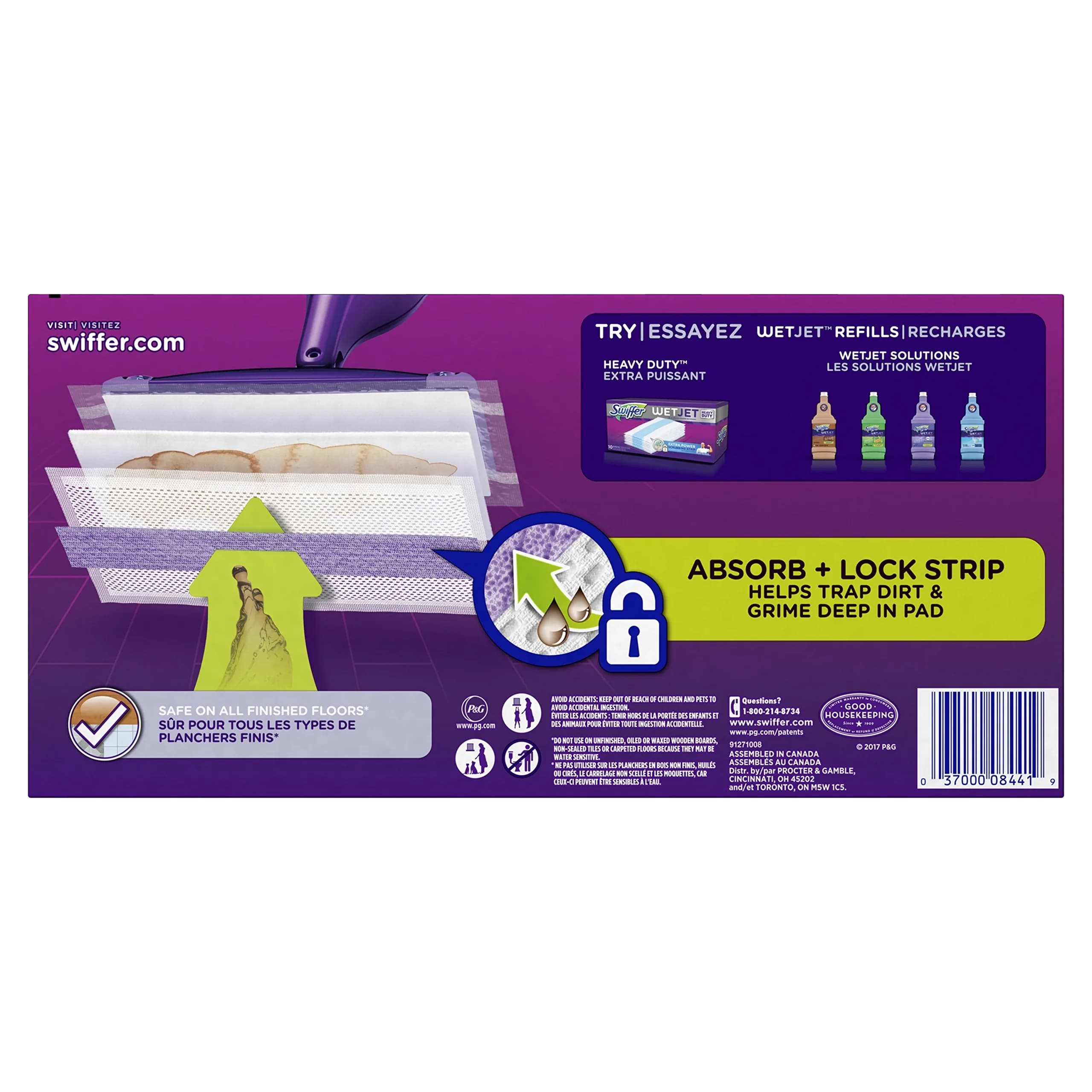 Swiffer WetJet Hardwood Floor Cleaner Spray Mop Pad Refills, Multi Surface, 12 Count | USA Import for Efficient Floor Cleaning - view 2
