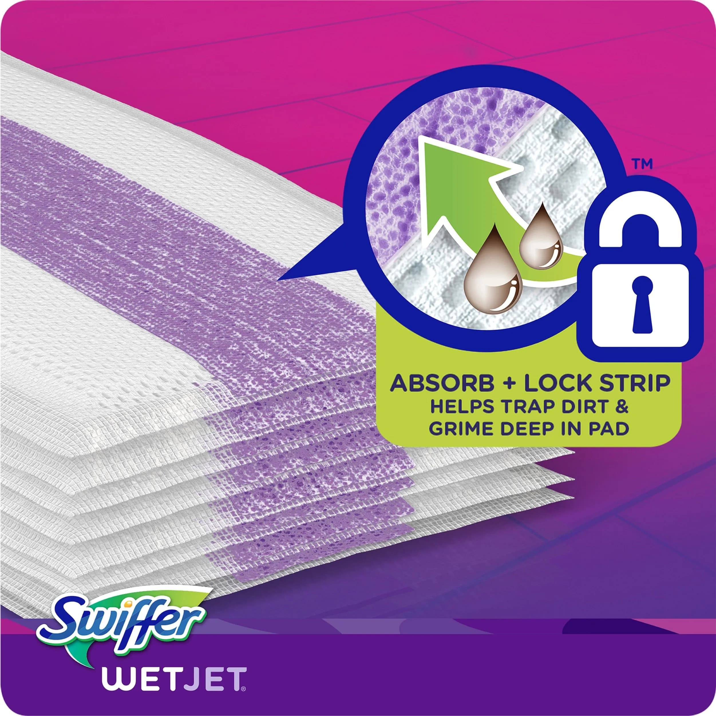 Swiffer WetJet Hardwood Floor Cleaner Spray Mop Pad Refills, Multi Surface, 12 Count | USA Import for Efficient Floor Cleaning - view 3