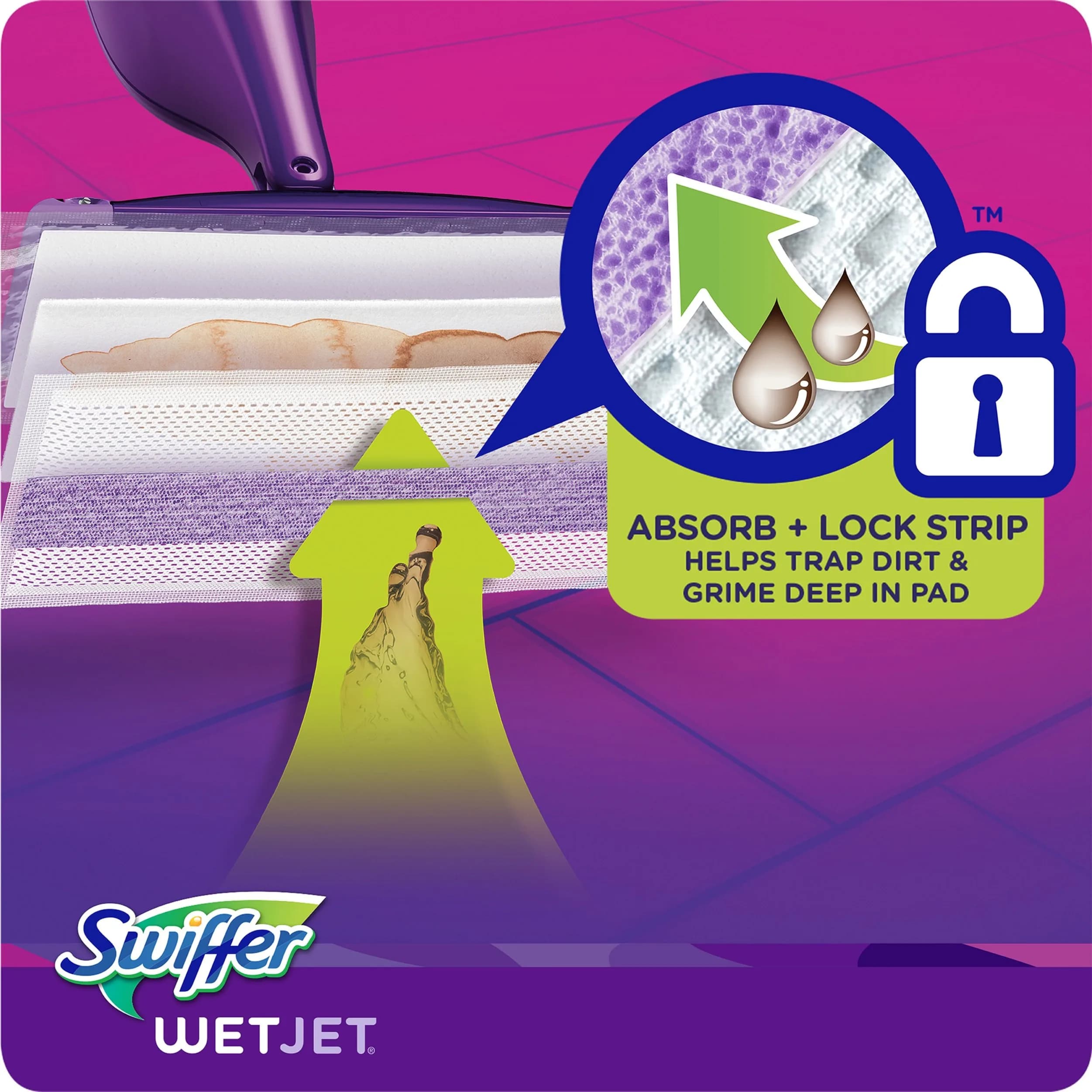 Swiffer WetJet Hardwood Floor Cleaner Spray Mop Pad Refills, Multi Surface, 12 Count | USA Import for Efficient Floor Cleaning - view 5