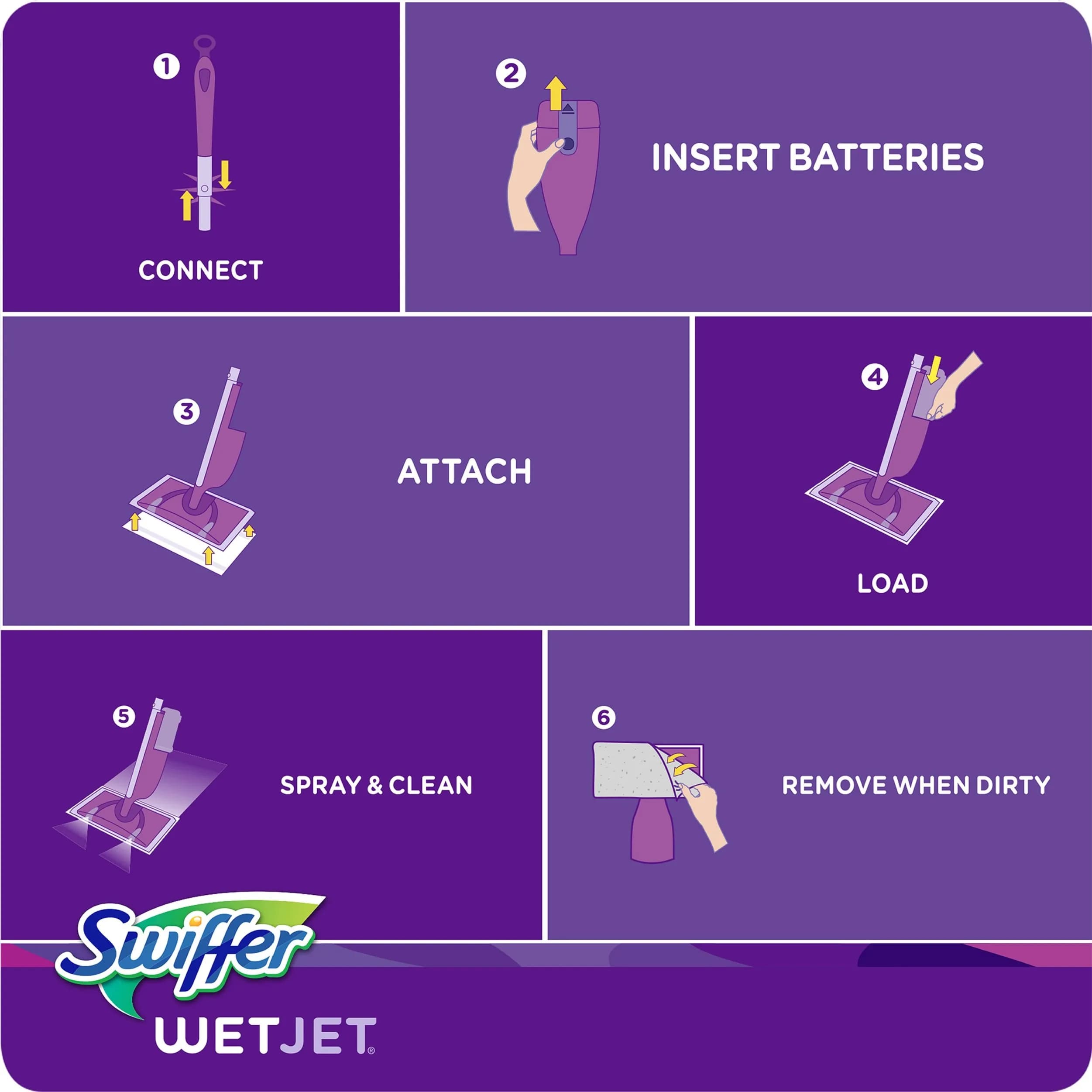 Swiffer WetJet Hardwood Floor Cleaner Spray Mop Pad Refills, Multi Surface, 12 Count | USA Import for Efficient Floor Cleaning - view 6