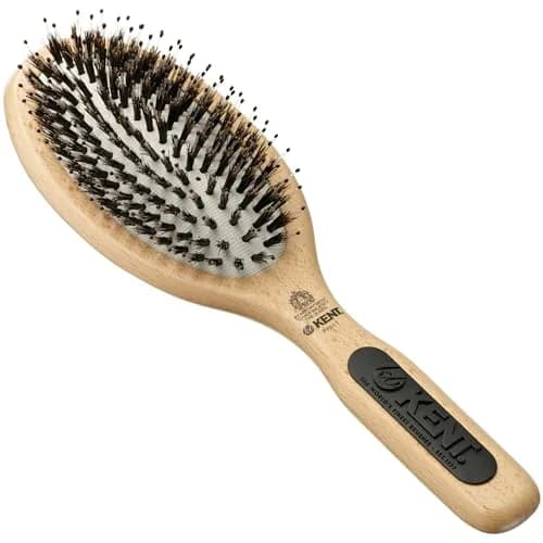 Kent PF01 Large Cushion Detangler Brush, Boar Bristle & Nylon Mix, 23.19cm (9.13in) | Detangles & Smooths Medium to Long Hair thumbnail 1