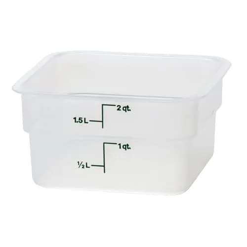 Cambro Classic Series Square Food Storage Container 1.9L (2 QT) | Airtight Polypropylene for Kitchen Pantry thumbnail 1