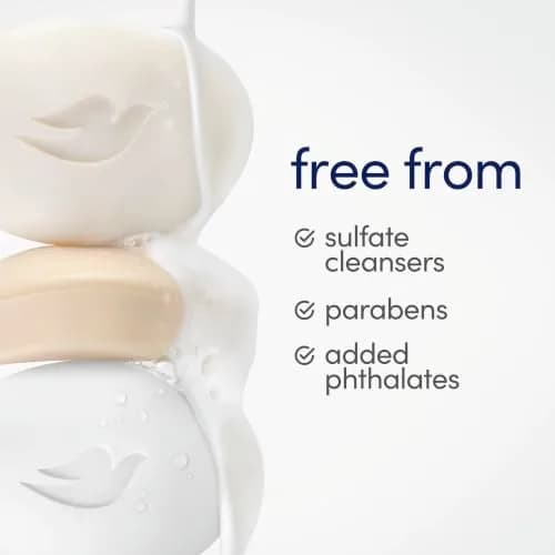 Dove Sensitive Skin Beauty Bar Soap 204g (7.5 Oz) | Hypoallergenic & Fragrance-Free Cleanser thumbnail 5