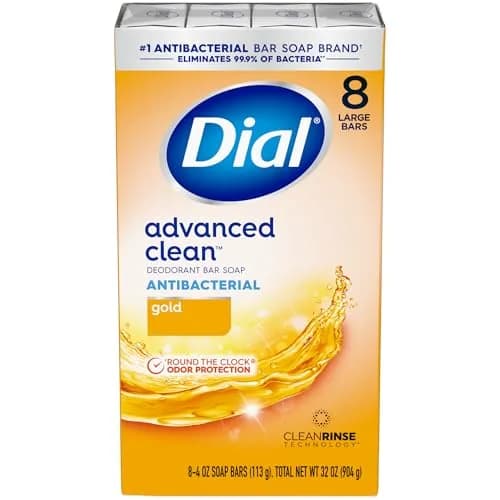 Dial Antibacterial Deodorant Bar Soap, Gold, 4 Oz | Deep Clean & Odor Protection thumbnail 1
