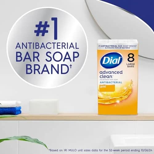 Dial Antibacterial Deodorant Bar Soap, Gold, 4 Oz | Deep Clean & Odor Protection thumbnail 2