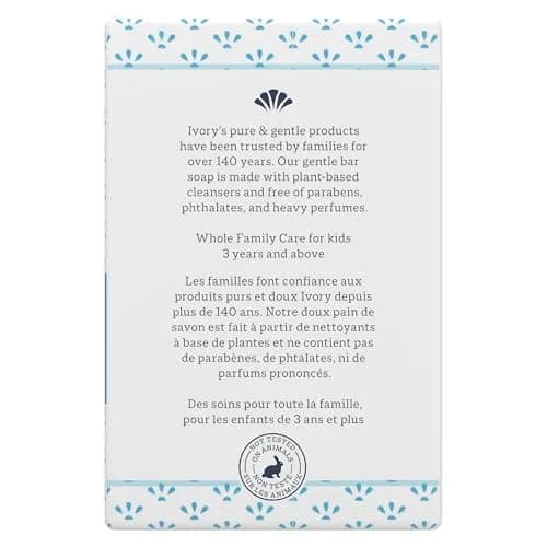 Ivory Gentle Bar Soap Original Scent 95g (3.17 oz) | Dermatologist Tested & 99.44% Pure thumbnail 7