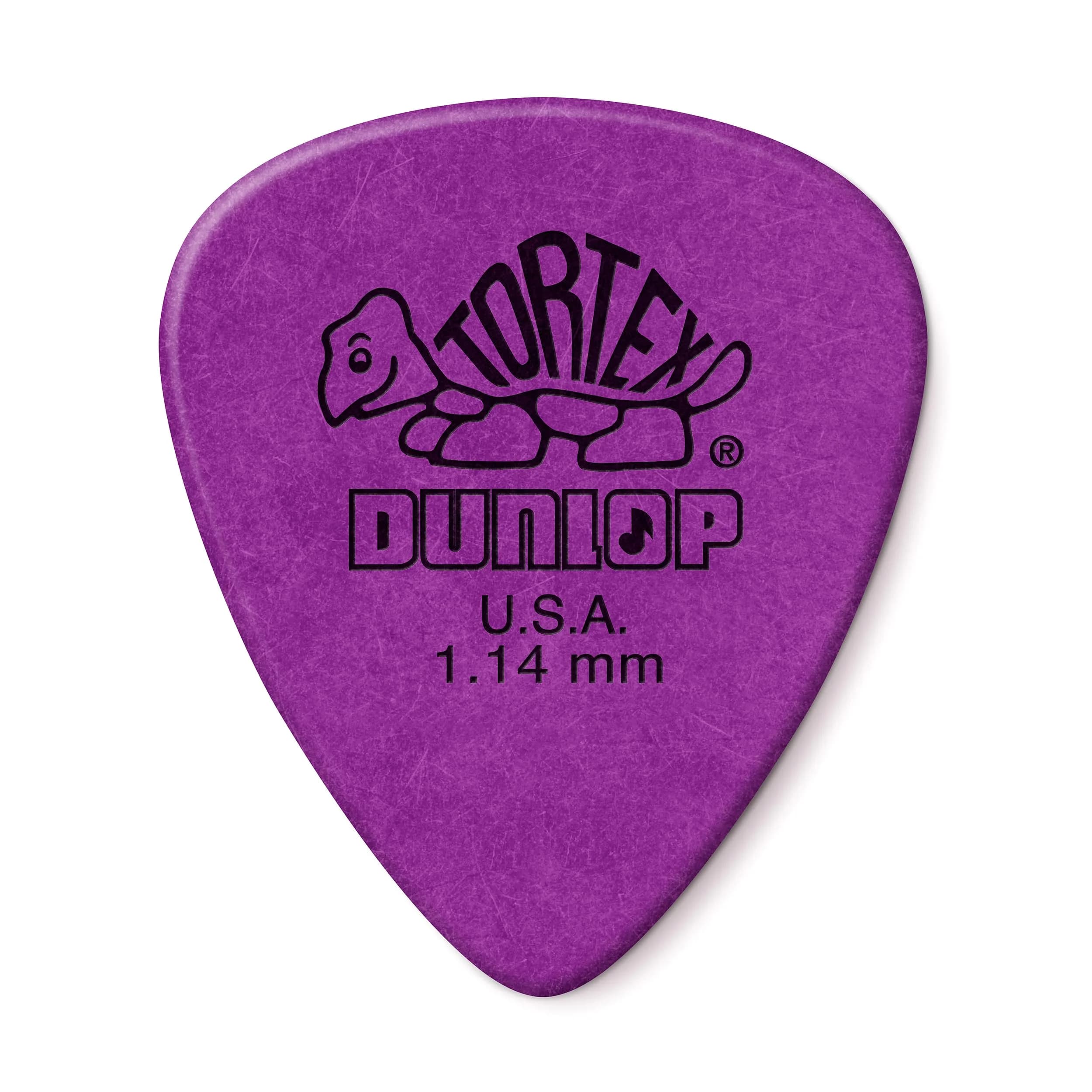 Jim Dunlop Tortex Standard Purple Guitar Picks 1.14mm (36 Pack) | Bright Attack & Superior Grip - main product image