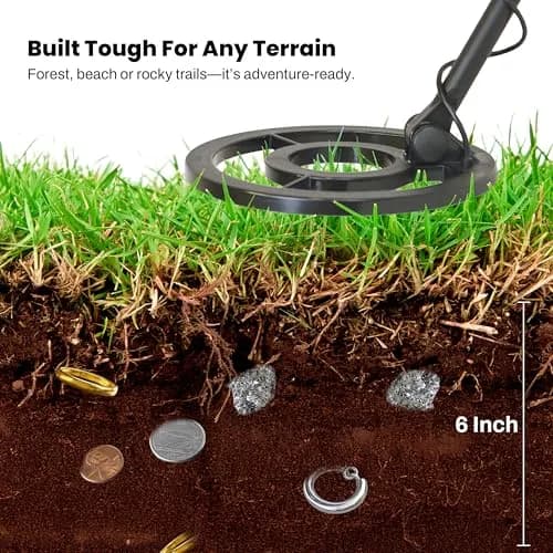Bounty Hunter Tracker IV Metal Detector with 8" Waterproof Coil & Digger | 2.6 lbs Lightweight thumbnail 5