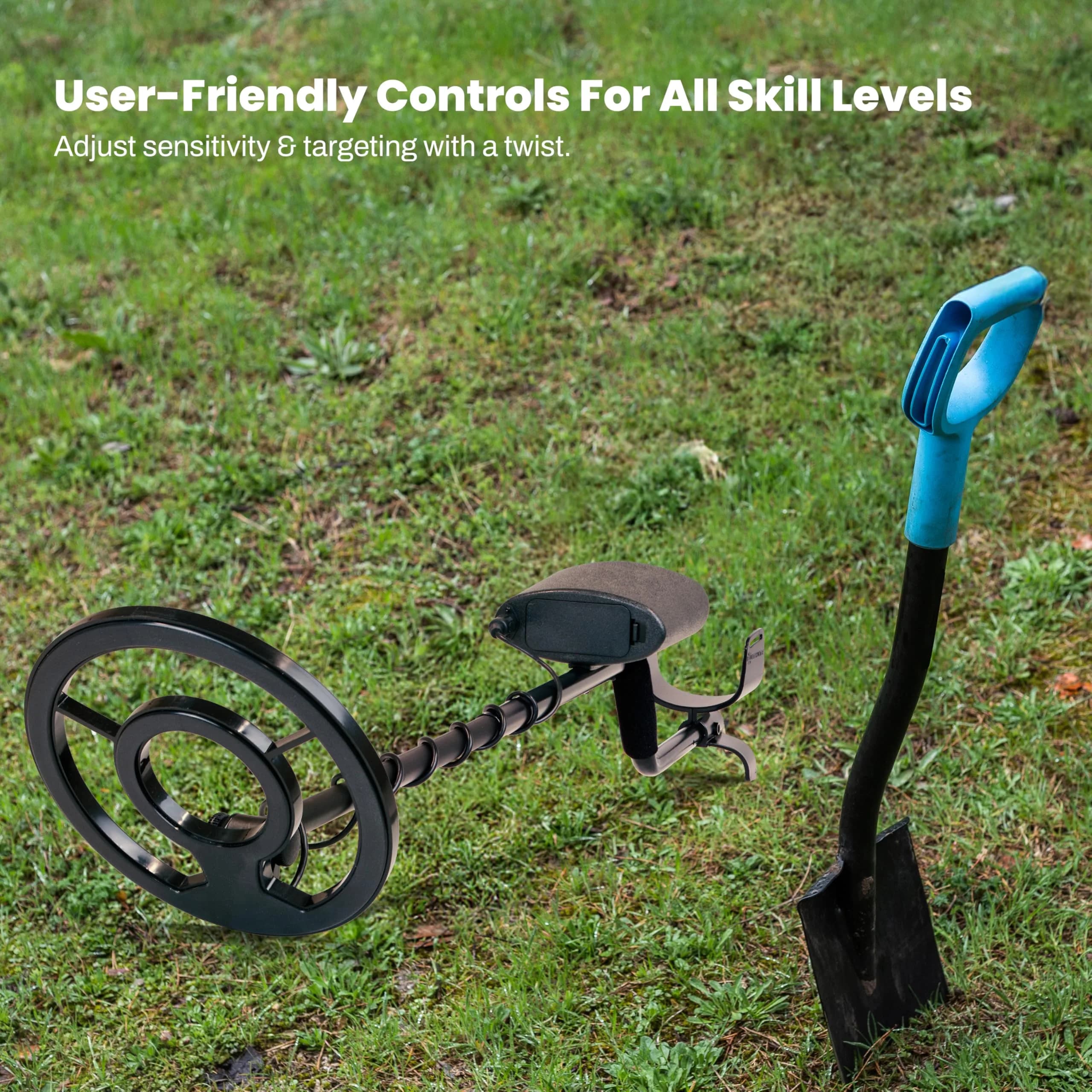 Bounty Hunter Tracker IV Metal Detector with 8" Waterproof Coil & Digger | 2.6 lbs Lightweight - view 4