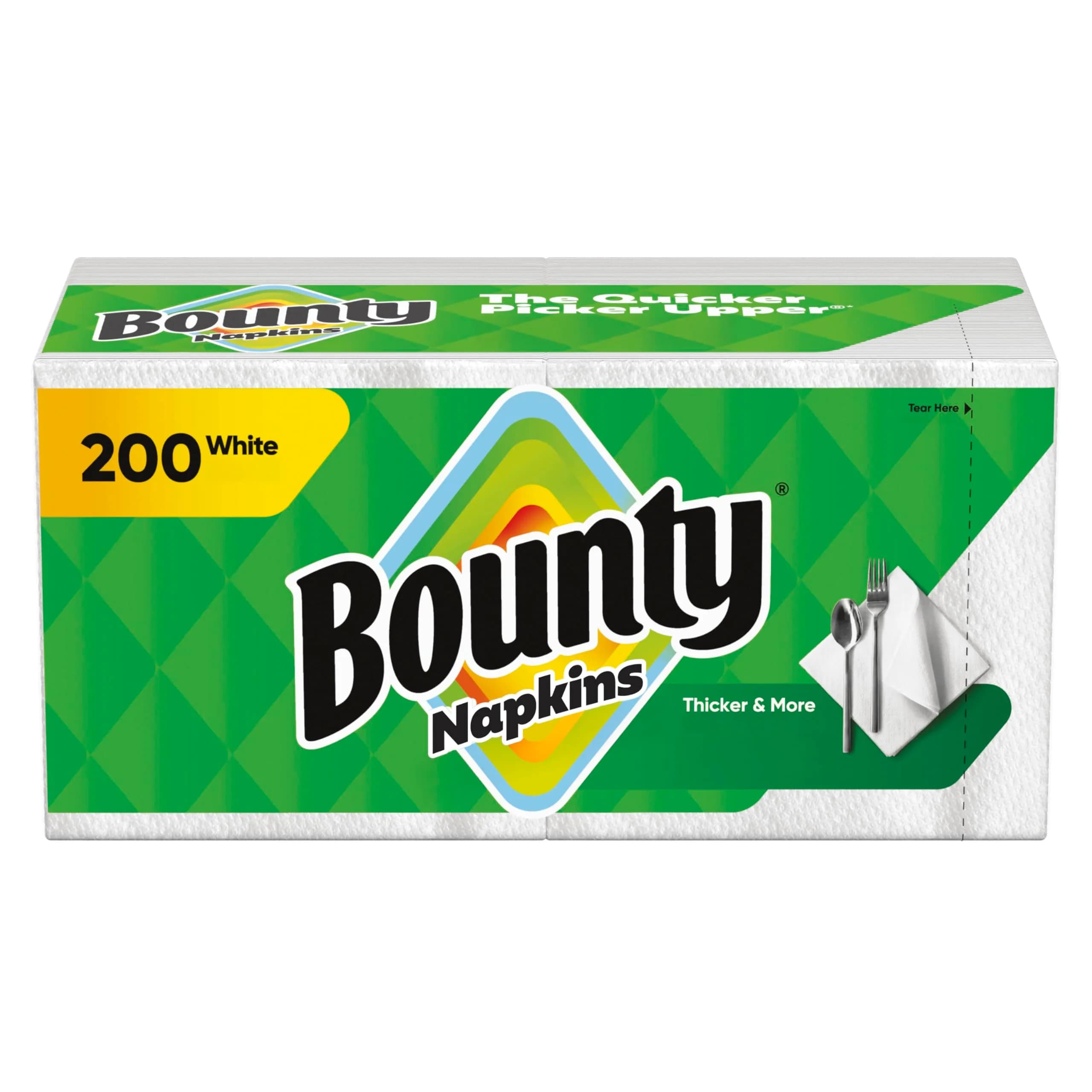 Bounty Paper Napkins, White, 200 Count | Absorbent & Durable for Any Meal - main product image