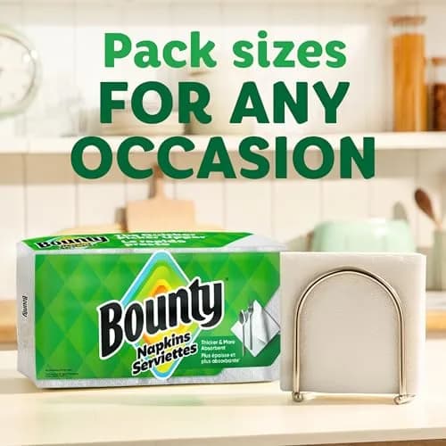 Bounty Paper Napkins, White, 200 Count | Absorbent & Durable for Any Meal thumbnail 5