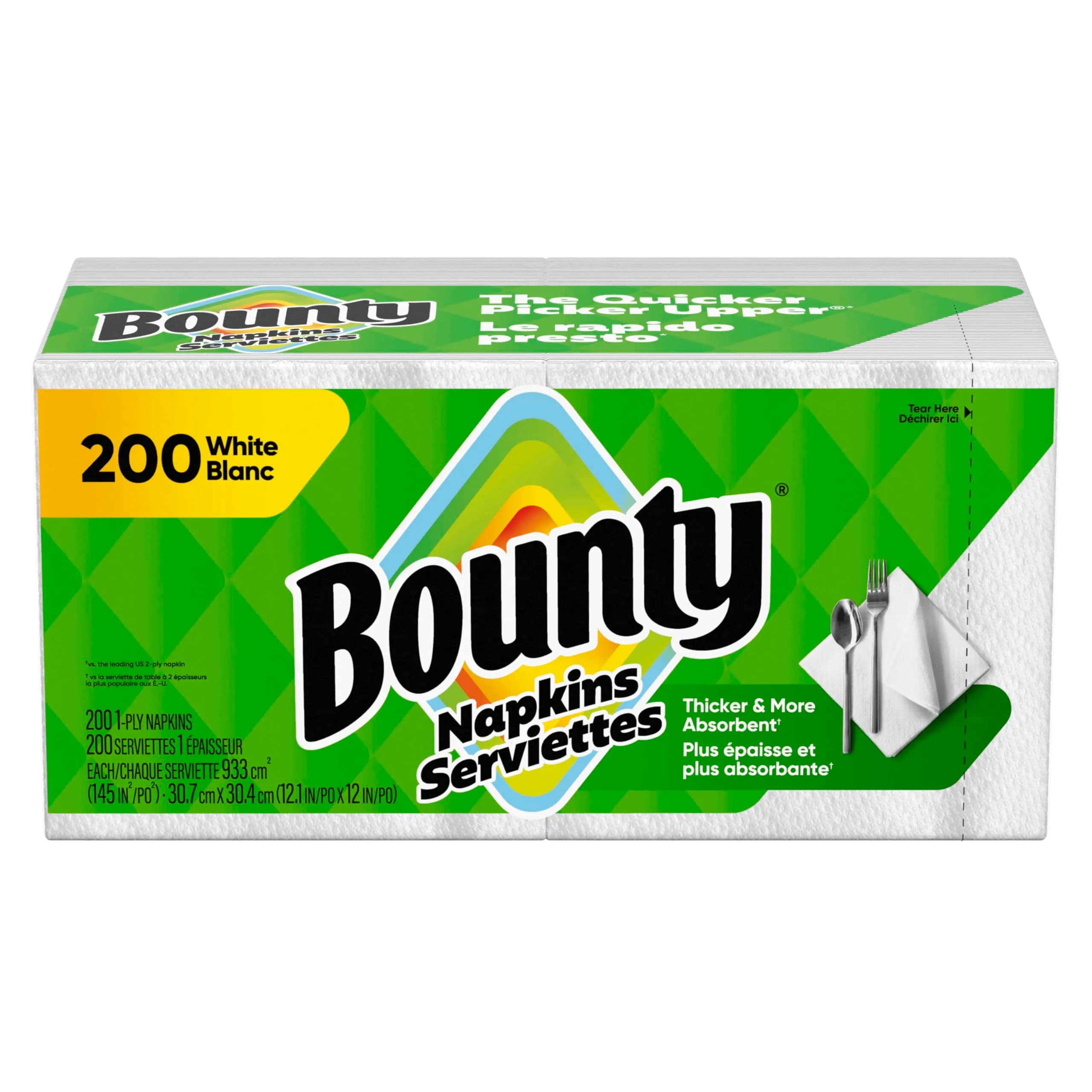 Bounty Paper Napkins, White, 200 Count | Absorbent & Durable for Any Meal - view 8
