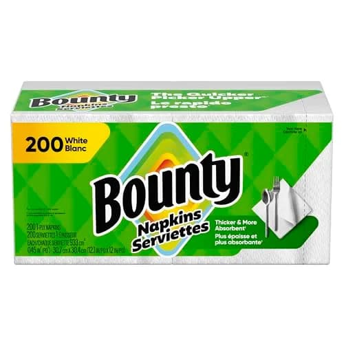 Bounty Paper Napkins, White, 200 Count | Absorbent & Durable for Any Meal thumbnail 8