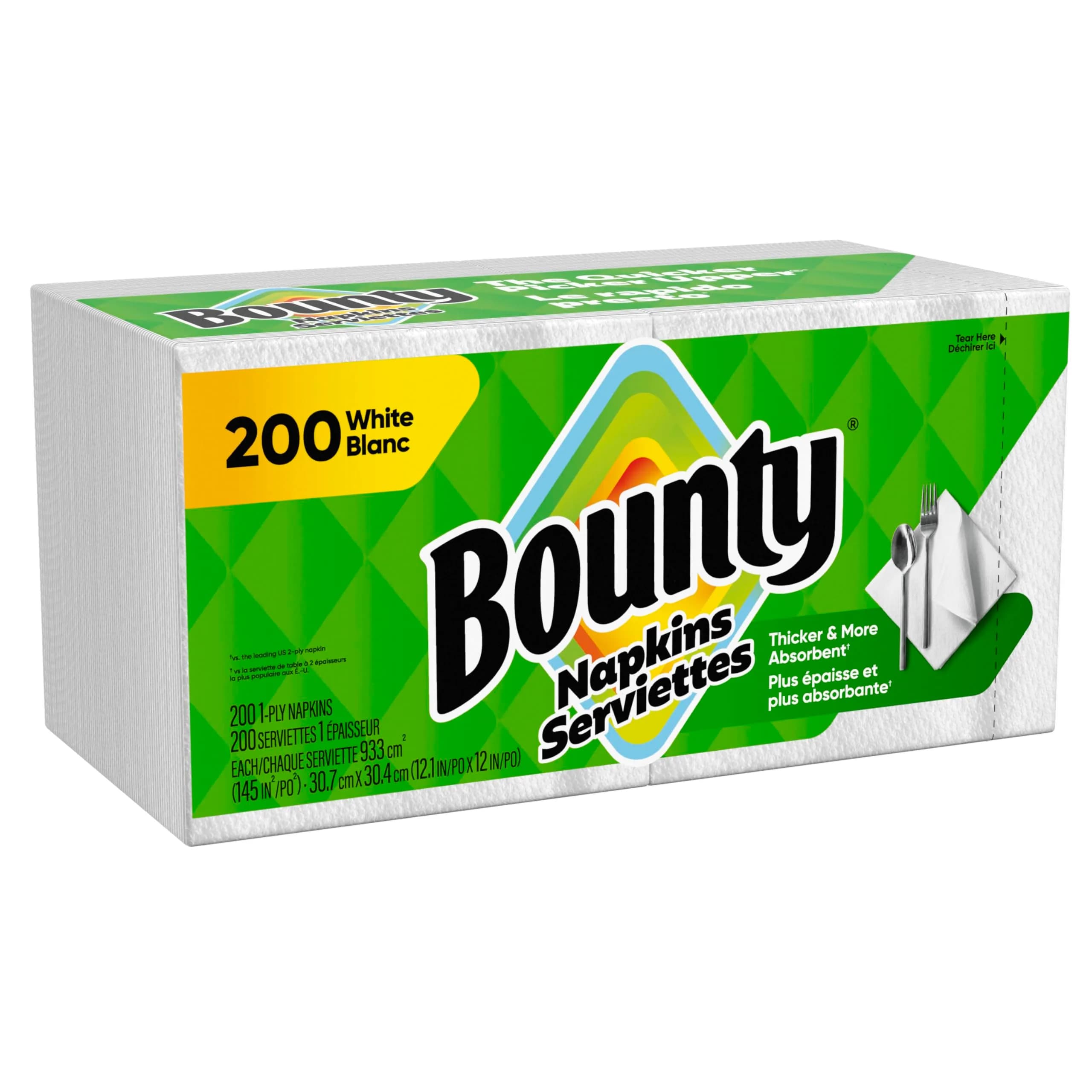 Bounty Paper Napkins, White, 200 Count | Absorbent & Durable for Any Meal - view 9
