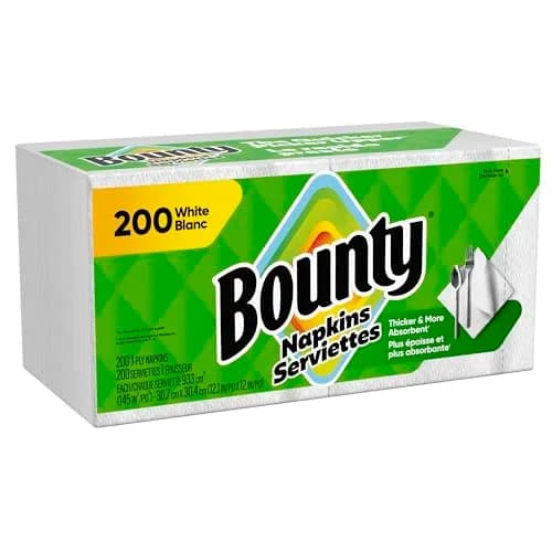 Bounty Paper Napkins, White, 200 Count | Absorbent & Durable for Any Meal thumbnail 9