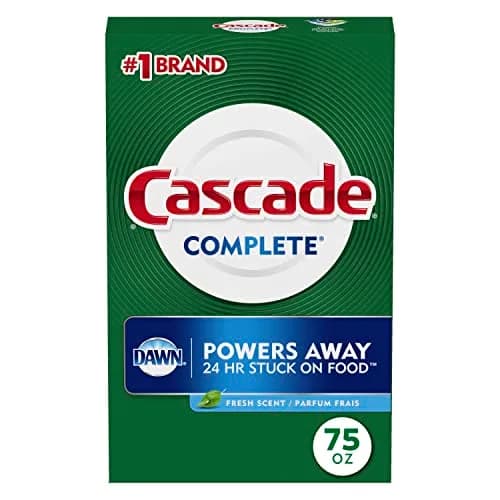 Cascade Complete Powder Dishwasher Detergent 75 oz | Fresh Scent, Phosphate Free, 24-Hour Food Removal thumbnail 1