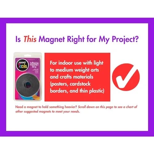 Dowling Magnets Adhesive Magnet Strip 1"W x 10' | Flexible magnetic strip for crafts & organization thumbnail 3