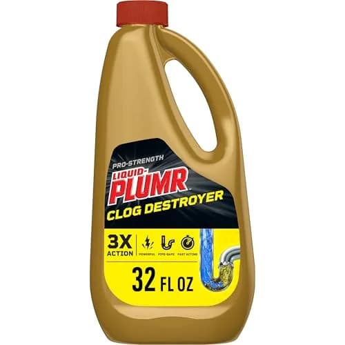 Liquid-Plumr Pro-Strength Full Clog Destroyer Gel 946ml (32 Fl Oz) | Clears Tough Clogs Safely — 32 Ounce