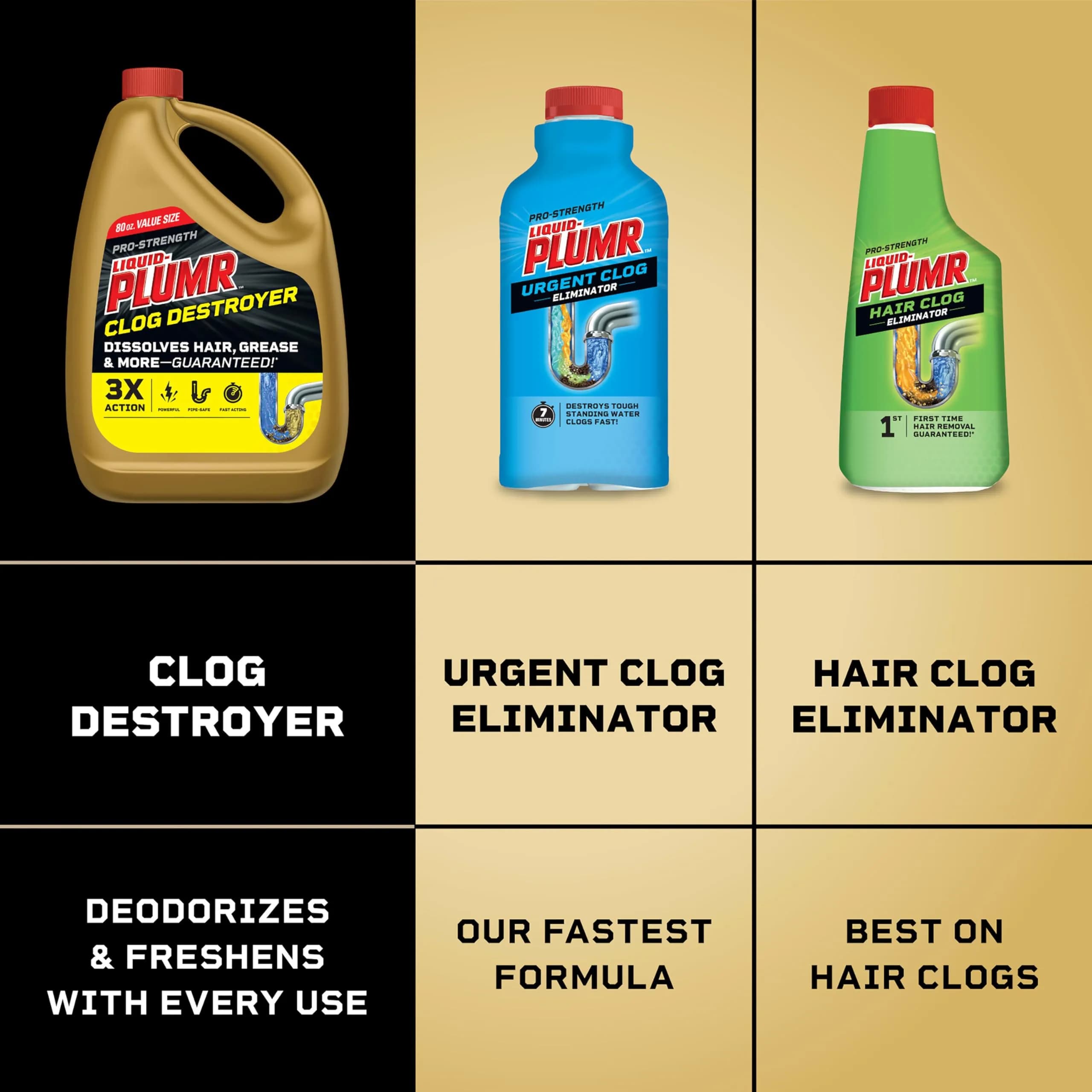 Liquid-Plumr Pro-Strength Full Clog Destroyer Gel 946ml (32 Fl Oz) | Clears Tough Clogs Safely - view 8