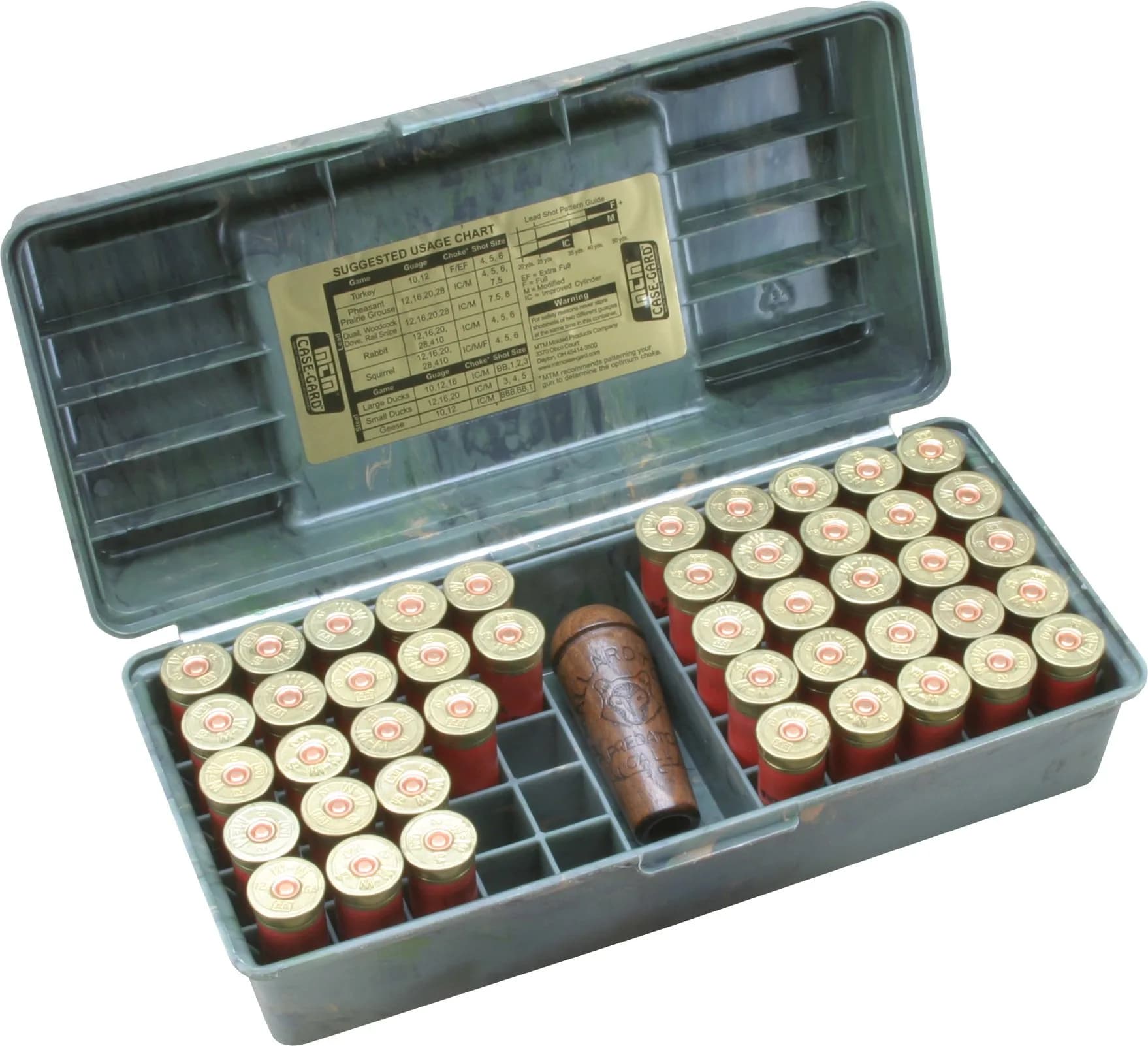 MTM SF-50-12-09 12 Gauge Shotshell Case 50 Rounds | Wild Camo Handled Storage Box - main product image