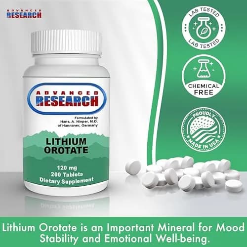 NCI Advanced Research Dr. Hans Nieper Lithium Orotate 5mg | Supports Brain & Mood (120 chars) thumbnail 6
