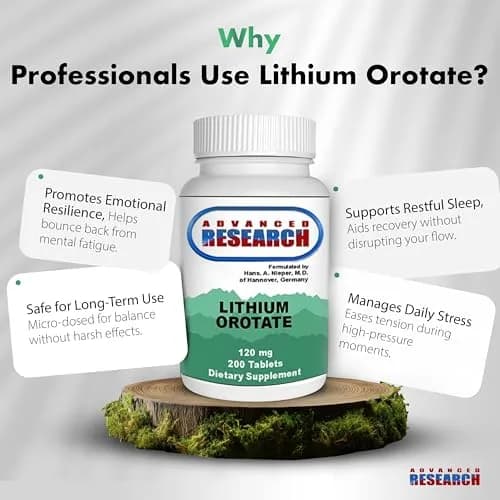 NCI Advanced Research Dr. Hans Nieper Lithium Orotate 5mg | Supports Brain & Mood (120 chars) thumbnail 7