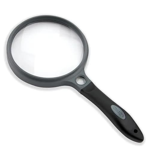 Carson SureGrip 2x Acrylic Magnifier 4.3 inch | Soft-Grip Handheld for Close Inspection thumbnail 1