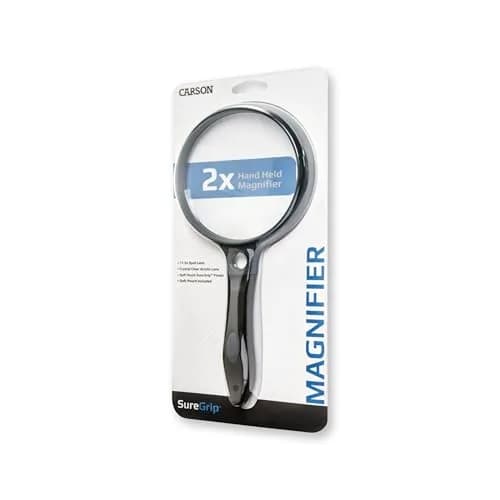 Carson SureGrip 2x Acrylic Magnifier 4.3 inch | Soft-Grip Handheld for Close Inspection thumbnail 5