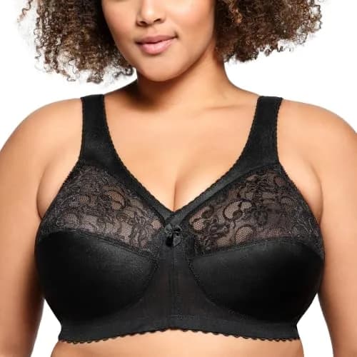 Glamorise Women's Plus Size MagicLift Support Bra Wirefree 44F | Cushioned Lift & All-Day Comfort thumbnail 1