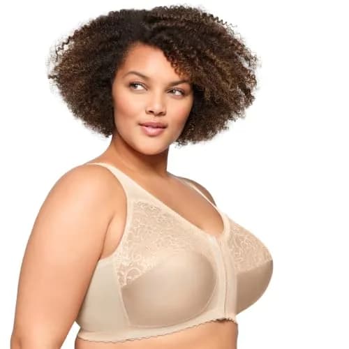 Glamorise Full Figure Plus Size MagicLift Front-Closure Support Bra Wirefree 42D | Comfort & Support thumbnail 7
