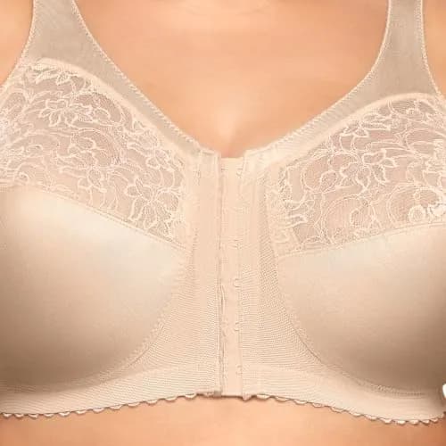 Glamorise Full Figure Plus Size MagicLift Front-Closure Support Bra Wirefree 42D | Comfort & Support thumbnail 3