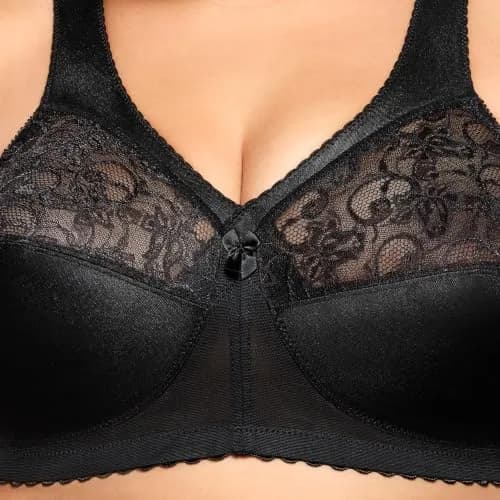Glamorise Plus Size MagicLift Original Support Bra Wirefree 42D | Wire-Free Lift & Comfort thumbnail 3