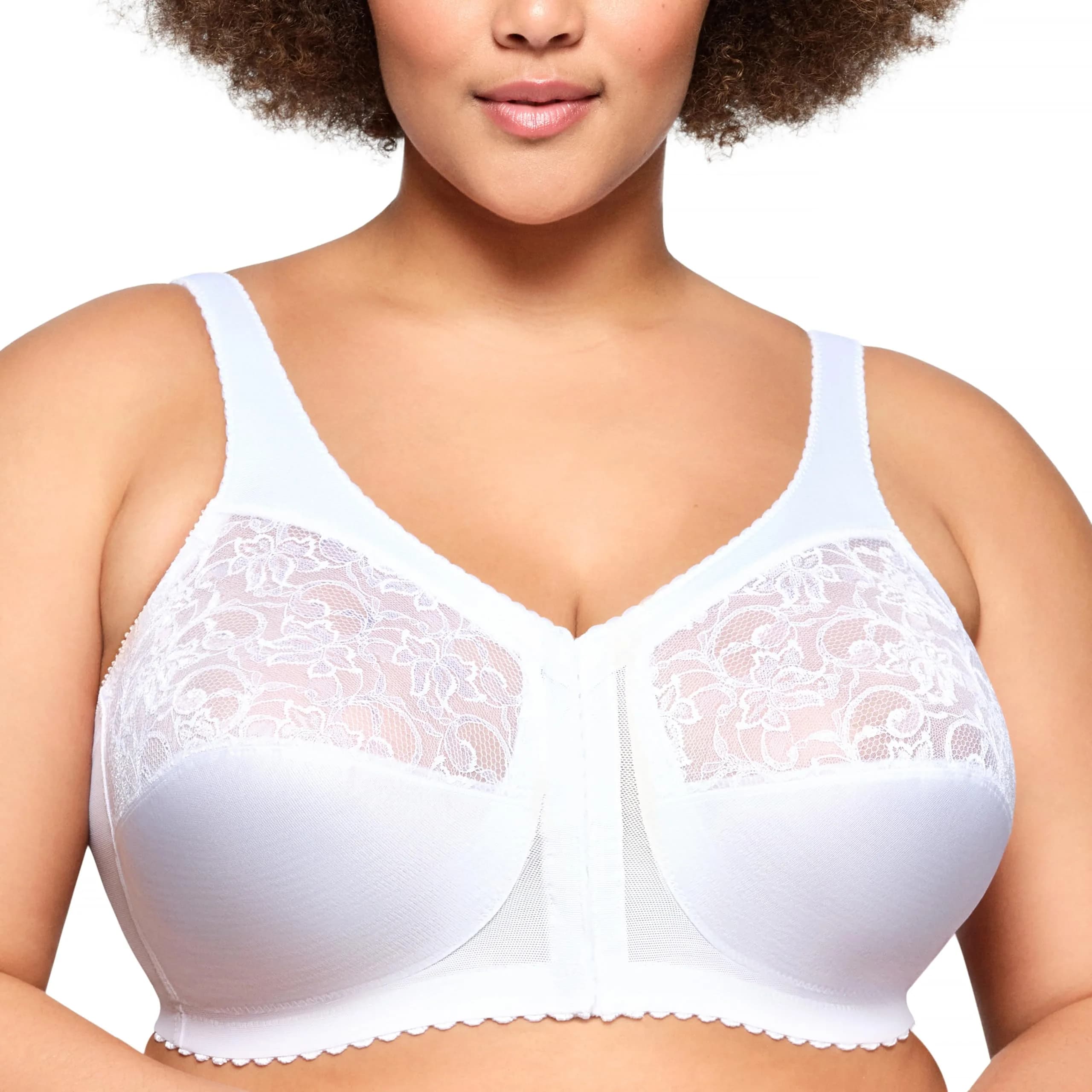 Glamorise Women's Plus Size MagicLift Front-Closure Wirefree Support Bra #1200 | Support & Comfort for Curvy Women