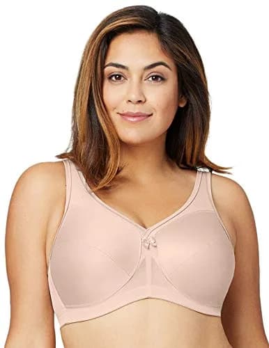 Glamorise Women's Plus Size MagicLift Active Support Bra Wirefree 40F | Cotton Comfort Support thumbnail 1
