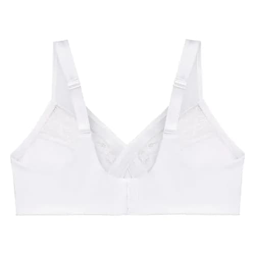 Glamorise Plus Size MagicLift Wirefree Minimizer Bra #1003 White | Seamless Support & Comfort (70-120 chars) thumbnail 6