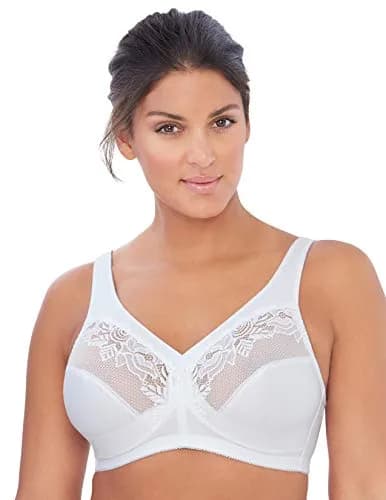 Glamorise Plus Size MagicLift Wirefree Minimizer Bra #1003 White | Seamless Support & Comfort (70-120 chars) thumbnail 2