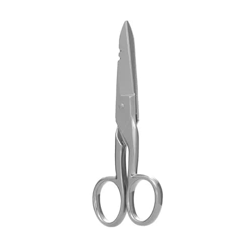 Klein Tools 2100-7 Electrician Scissors 5.25-Inch Nickel-Plated | Heavy-Duty USA Craftsmanship thumbnail 7