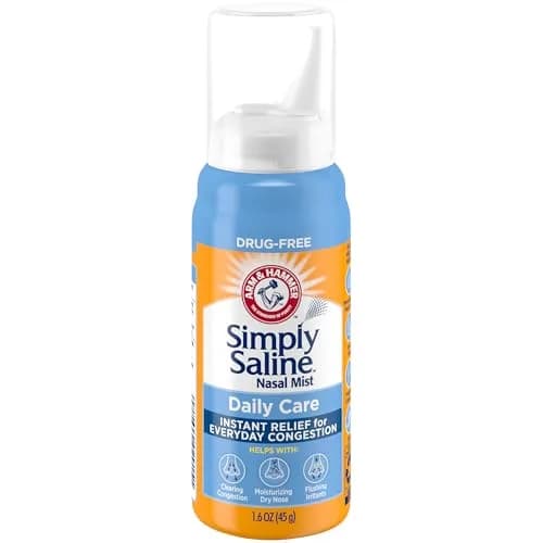 Simply Saline Nasal Care Daily Mist 1.6oz | Gentle, Drug-Free Relief for Congestion & Dryness thumbnail 1
