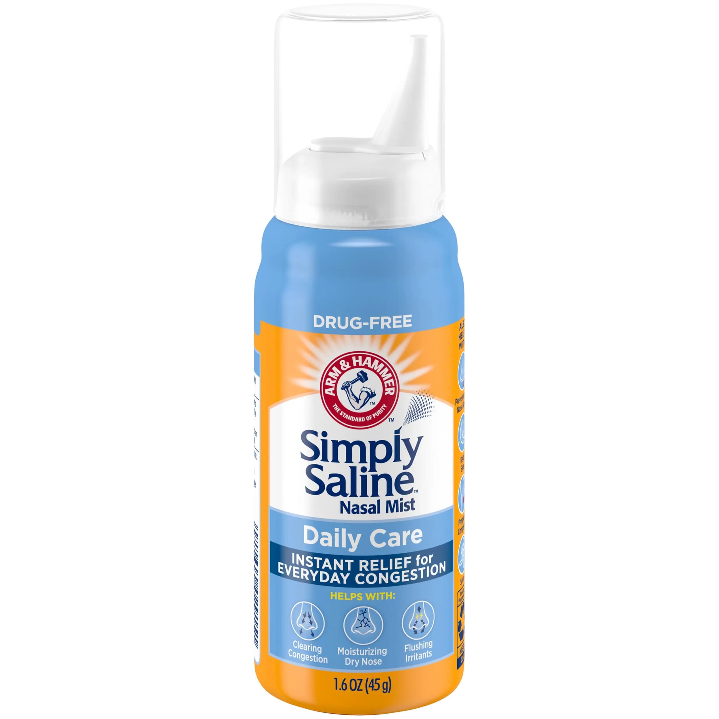 Simply Saline Nasal Care Daily Mist 1.6oz | Gentle, Drug-Free Relief for Congestion & Dryness