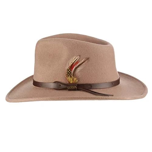 Scala Outback Hat for Men, Wool Felt Sun Hat, Wide Brim UV Protection | Water-Resistant, Fitted, Casual thumbnail 1