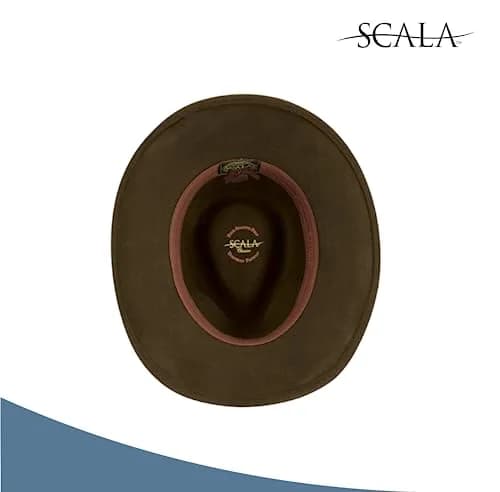Scala Outback Hat for Men, Wool Felt Sun Hat, Wide Brim UV Protection | Water-Resistant, Fitted, Casual thumbnail 3