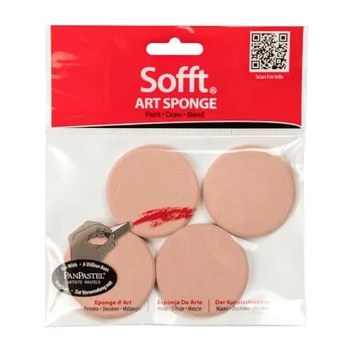 PanPastel Artist Tools Round Sponges Pack of 4 | Versatile, Reusable Artist's Quality thumbnail 1