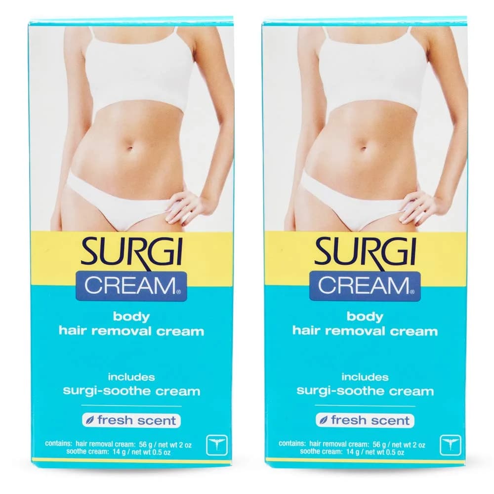Surgiwax Body Hair Removal Cream Fresh Scent 2 oz | Gentle, Effective & Painless for All Skin Types