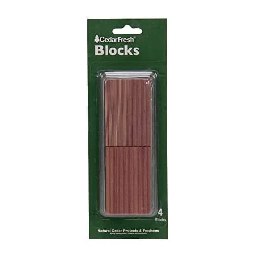 Household Essentials Cedar Blocks 4-Piece Pack | Natural Cedar Scent for Wardrobes & Drawers thumbnail 4