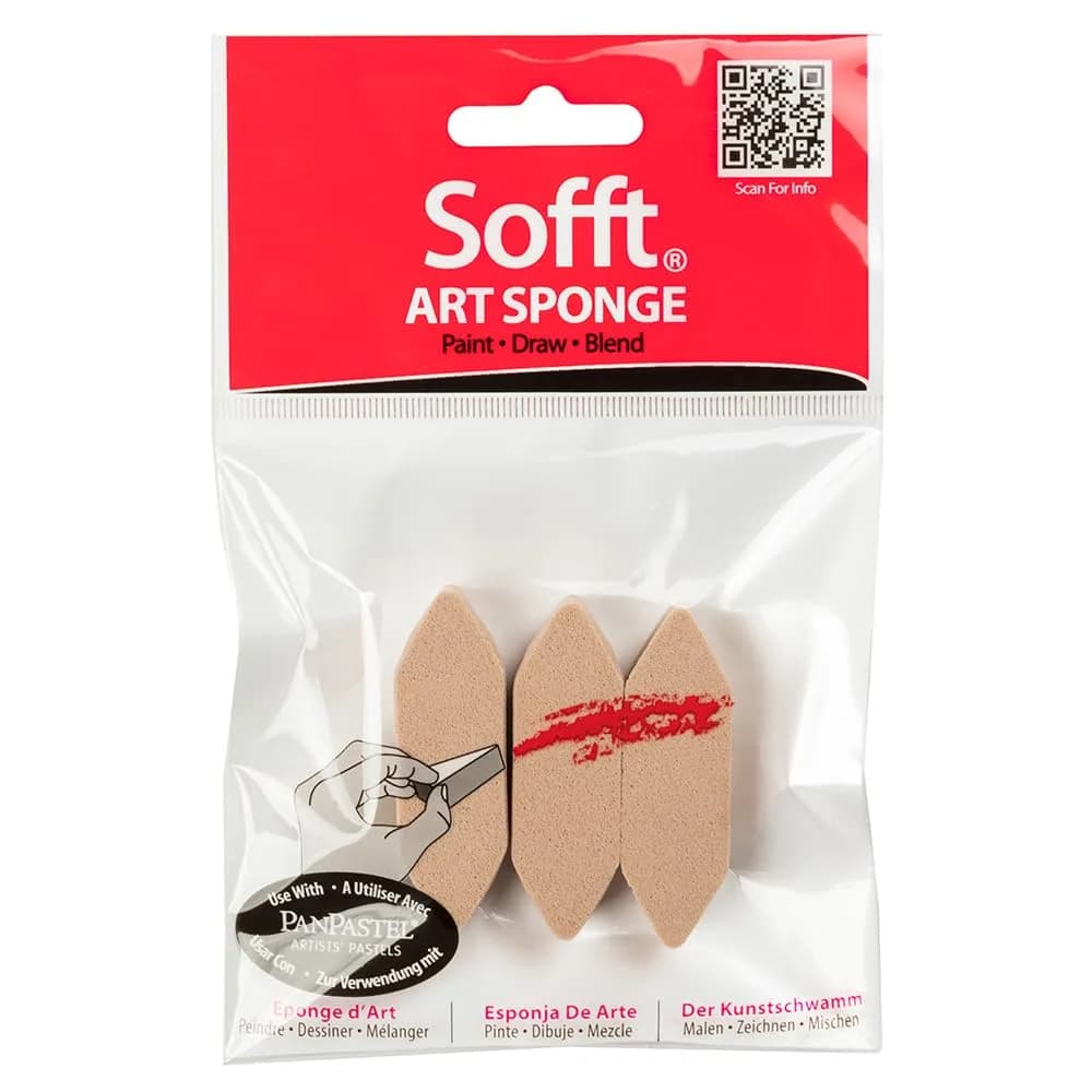 PanPastel Sofft Artist Tools Point Sponge Bars Pack of 3 | Versatile, Reusable, for Painting & Blending